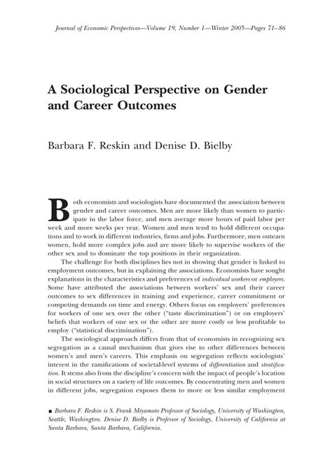 Functionalist Perspective On Gender And Society