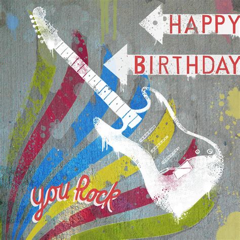 Happy Birthday Images With Guitar💐 — Free Happy Bday Pictures And