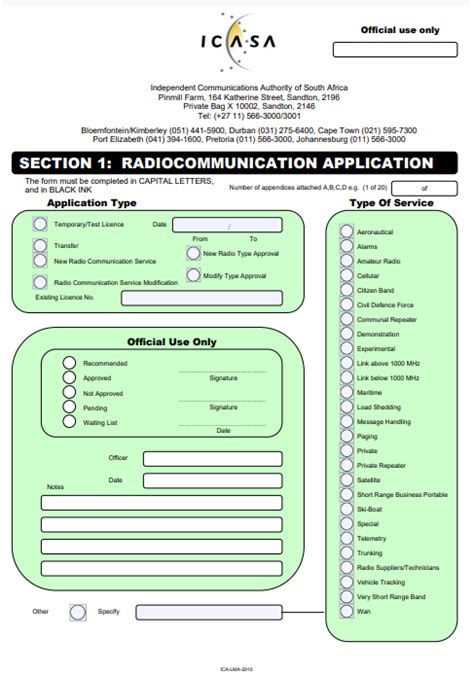 Applying For ICASA License RCTech