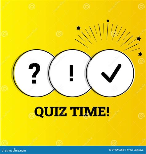 Quiz Time Question Mark Banner Design Template Stock Vector