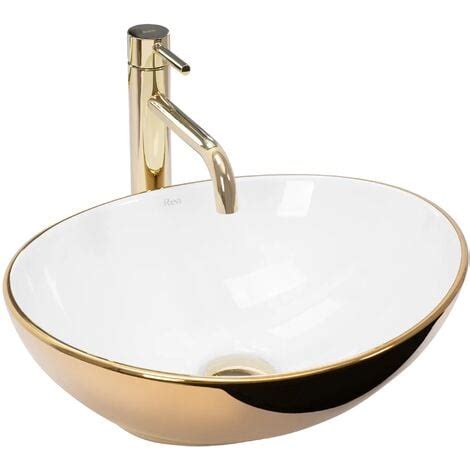 Vasque Poser Rea Lavabo Sofia Gold White