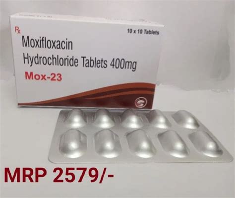 Mox 23 Moxifloxacin Hydrochloride Tablets 400 Mg Packaging Size