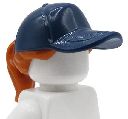 LEGO Minifigure Hair Female Ginger Ponytail Ball Cap Extra Extra