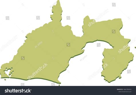 Map Shizuoka Japan Isolated Vector Image Stock Vector (Royalty Free) 1866780493 | Shutterstock