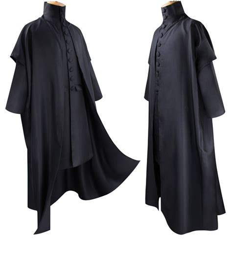 Harry Potter Cosplay Deathly Hallows Severus Snape Costume Cape Robe