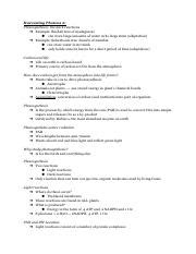 Biol Lecture Pdf Harvesting Photons Photosynthesis The