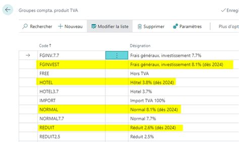 Rel Vement Taux Tva Au Proc Dure Business Central