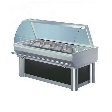 Aurpan Ss Glass Hot Food Display Counter For Restaurant Power