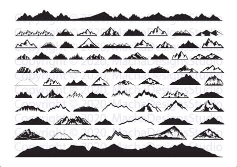 Mountain Bundle Svg Mountain Svg Bundle Mountain Svg Etsy