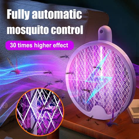 Lampe Anti Insecte Foldable White Raquette Anti Moustiques Lectrique