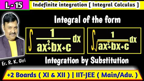 Integral Of The Form 1 Ax 2 Bx C Dx Integral Of The Form 1 Square