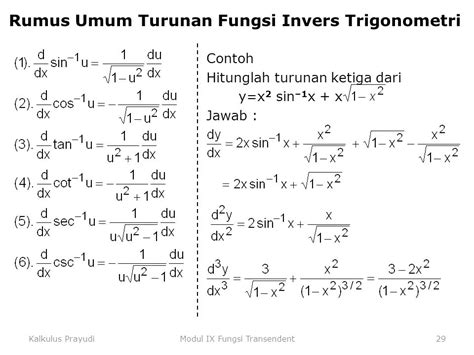 Rumus Turunan Trigonometri Pembahasan Lengkap Dan Contohnya Soalb