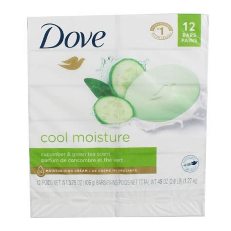 Dove Cool Moisture Moisturizer Cream Bars Cucumber And Green Tea 3 75