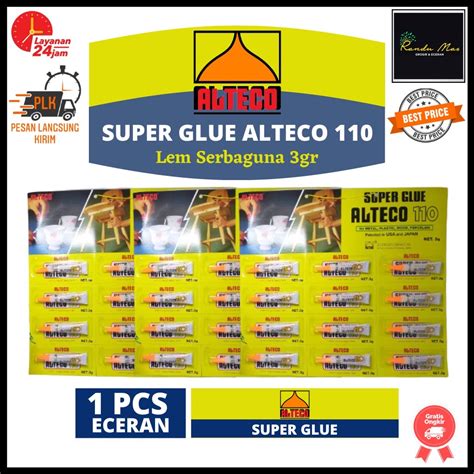 Jual ALTECO Super Glue Lem Alteko 110 Kemasan 3gr Original Perekat