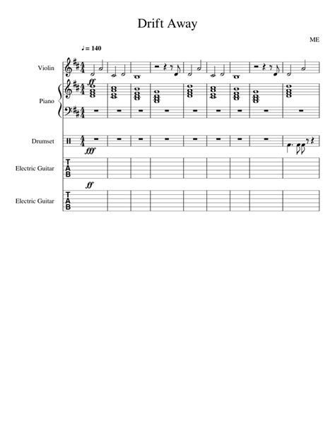 Drift Away Sheet Music For Piano Violin Solo