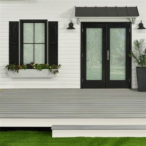 Trex Enhance Naturals 1 In X 6 In X 12 Ft Foggy Wharf Grooved Composite Deck Board In The