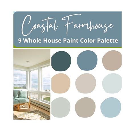 Coastal Farmhouse Paint Colors For The Whole House This Blue And