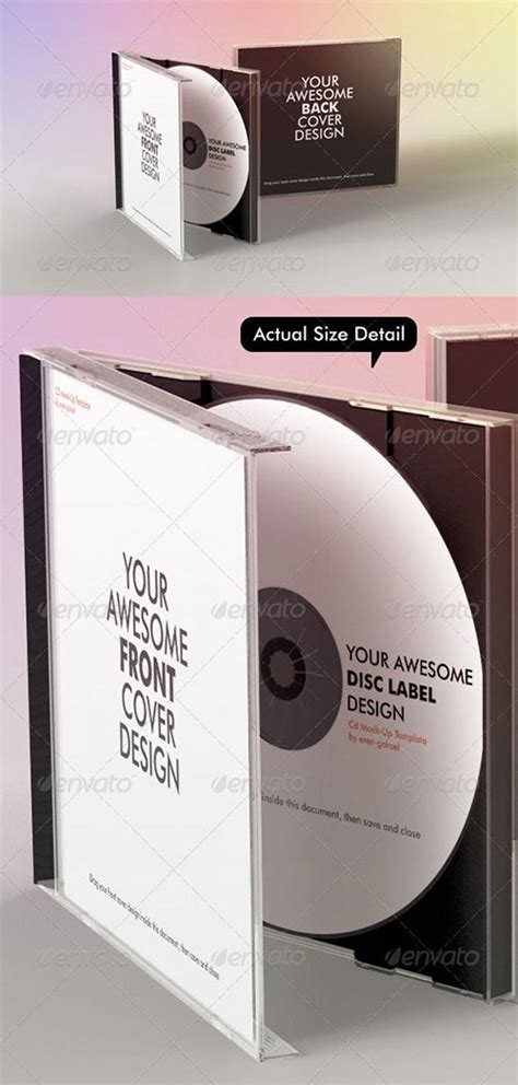 20 PSD CD DVD Cover Mockup Templates DzineWatch