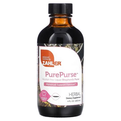 Zahler PurePurse Liquid Shepherd's Purse Menstrual Support - 4 fl oz (118.3 ml), 4 fl oz - Fred ...