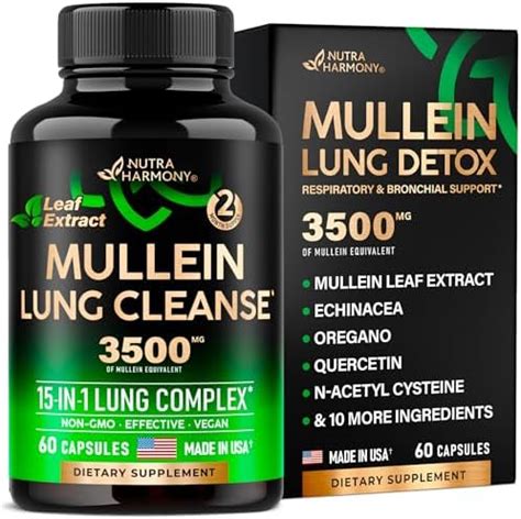 Amazon Herbify Mullein Drops Lung Cleanse Leaf Extract