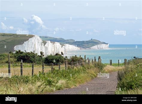 The Seven Sisters chalk cliffs Stock Photo - Alamy