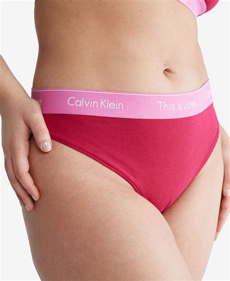 Calvin Klein Plus Size Pride This Is Love Tonal Thong Underwear Qf7286 Macy S