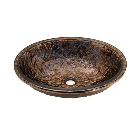 Jsg Oceana Cobalt Copper Glass Undermount Oval Bathroom Sink At