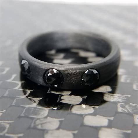 Diamond Rings - CORE CARBON RINGS - Carbon Fiber Diamond Rings