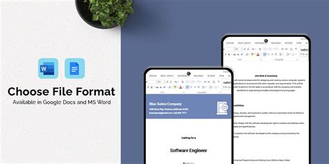 Software Engineer Job Advertisement Template In Word Pages Google