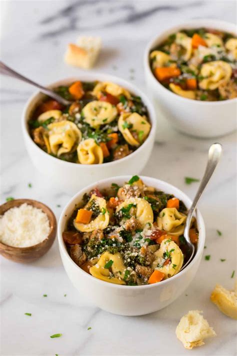 Crockpot Tortellini Soup With Sausage And Kale WellPlated