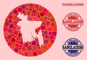 Map Bangladesh Dot Vector Images Over 120