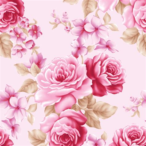 Papel De Parede Floral Rosa Vintage 1 Elo7 Produtos Especiais