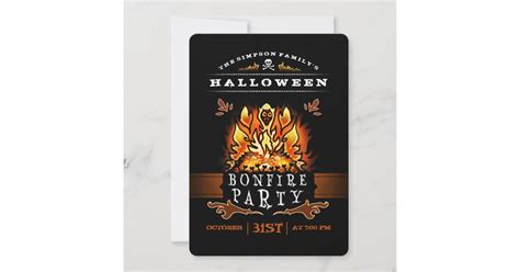 Halloween Bonfire Party Invitation | Zazzle