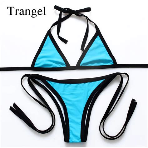 Trangel Bikini Sexy Bikini 2018 Women Two Piece Swimsuit Halter Top