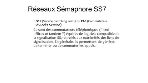 2 Le Cours La Signalisation Dans Les Réseaux Téléphoniques Architecture