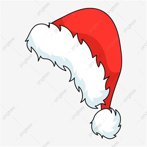 Hermoso Sombrero Rojo Y Blanco De Dibujos Animados De Santa Claus En