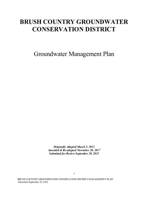 Fillable Online Brush Country Groundwater Conservation District