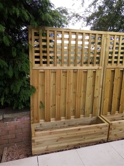 Bespoke Handmade Tetbury Trellis Planter Panel Privacy Screen Garden