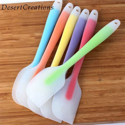 Espátula de silicona para pastelería práctica grande 21cm 6 colores