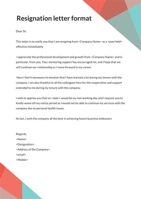 Notice Format For Leaving Job Sample Resignation Letter Hot Sex Picture