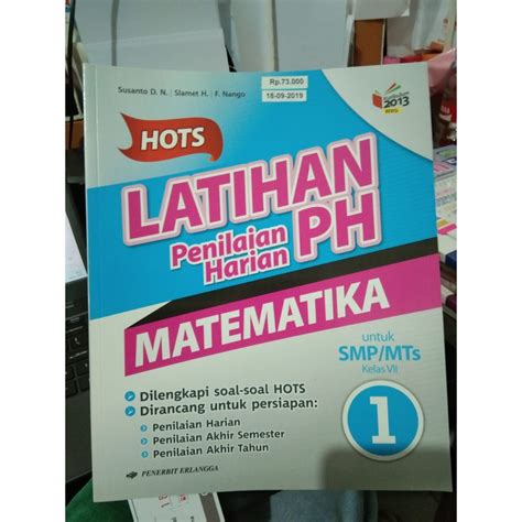 Jual HOTS LATIHAN PENILAIAN HARIAN PH MATEMATIKA UNTUK SMP MTS KELAS