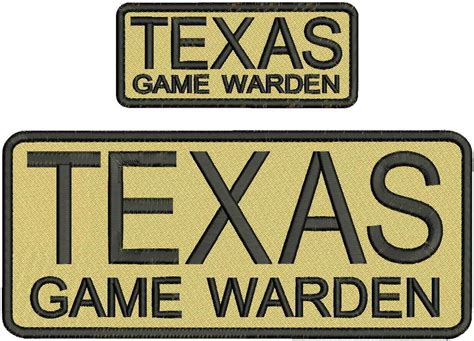 Amazon.com: Texas Game Warden - US Made - Embroidered Patch 4X10 and 2X5 Hook ON Back Desert/tan ...