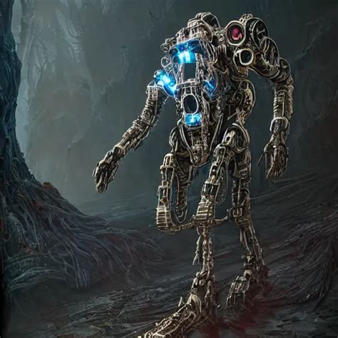 Hunter In Combat Dieselpunk Giant Walker Exoskeleton Stable Diffusion