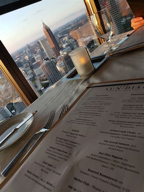 Menu at The Sun Dial Restaurant, Bar & View, Atlanta