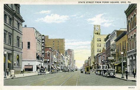 Old Time Erie: State Street, Boston Store circa 1932 Erie, PA | Street ...