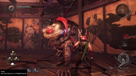 Nioh Giant Toad Boss Fight Youtube