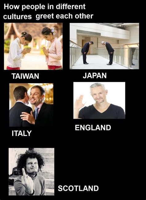 How people from various cultures greet each other : r/funny