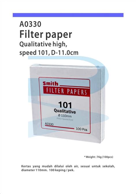 Filter Paper Qualitative High Speed Prosaintis