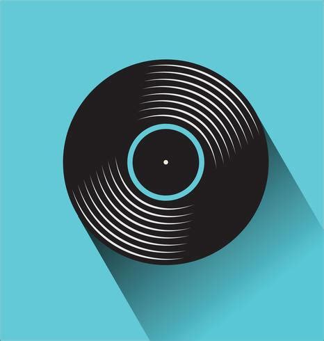 Black Vinyl Record Store Day Flat Concept Vector Illustration