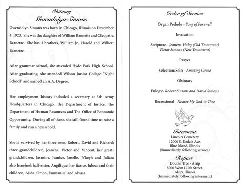 Gwendolyn Simons Obituary | AA Rayner and Sons Funeral Homes